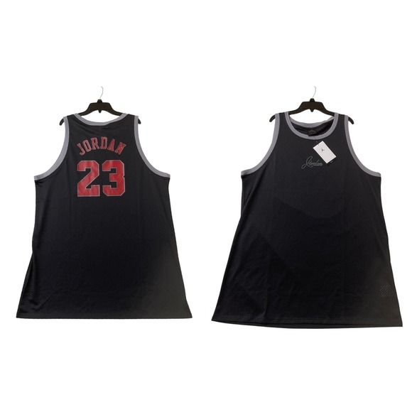 Jordan Dresses & Skirts - Jordan Womens Mesh Jersey Dress XL Black Grey Red 23 Graphic Sleeveless New